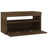 vidaXL TV-Schrank mit LED-Leuchten Braun Eichen-Optik 75x35x40 cm