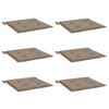 vidaXL Gartenstuhl-Kissen 6 Stk. Taupe 40x40x4 cm Oxford-Gewebe