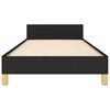 vidaXL Bettgestell mit Kopfteil Schwarz 90x200 cm Stoff
