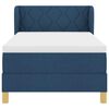 vidaXL Boxspringbett mit Matratze mit Kopfteil Blau 90 x 200 cm Stoff