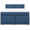 vidaXL Boxspringbett mit Matratze Blau 160x200 cm Stoff