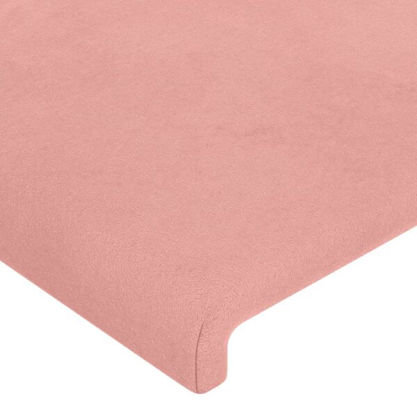 vidaXL Kopfteil Rosa 180 x 5 x 118/128 cm Samt