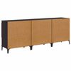 vidaXL Sideboards 3 pcs Schwarz Eichen-Optik 60 x 35 x 70 cm