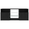 vidaXL TV-Schrank mit LED-Leuchten Schwarz Eichen-Optik 120x30x50 cm