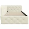 vidaXL Eckbettgestell mit Kopfteil Creme 90 x 200 cm Samt