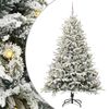 vidaXL K&uuml;nstlicher vorbeleuchteter Weihnachtsbaum mit Kugelset Gr&uuml;n