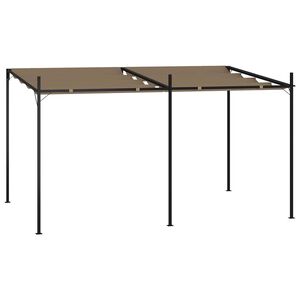 vidaXL Pavillon mit Ausziehbarem Dach 400x300x233 cm Taupe