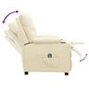 vidaXL Relaxsessel Elektrisch Creme Kunstleder