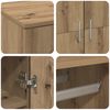 vidaXL Hochschrank Artisan-Eiche 80 x 39 x 178 cm Holzwerkstoff