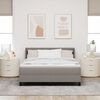 vidaXL Boxspringbett mit Matratze Taupe 200 x 140 cm Polyester