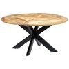 vidaXL Esstisch Rund 150&times;76 cm Mango Massivholz