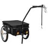 vidaXL Fahrradanh&auml;nger und Handwagen 155x60x83 cm Stahl Schwarz