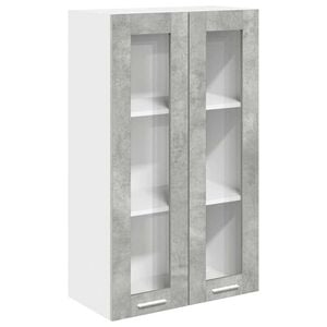 vidaXL H&auml;ngeschrank mit T&uuml;r Beton Grau 60 x 31 x 100 cm Holzwerkstoff