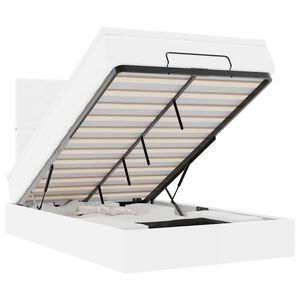 vidaXL Ottoman-Bett mit Matratze Wei&szlig; 120x200 cm Kunstleder