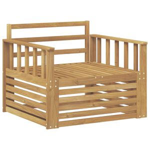 vidaXL Outdoor-Sofa Massivholz Akazie Wei&szlig;