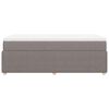 vidaXL Boxspringbett mit Matratze Taupe 100x200 cm Stoff