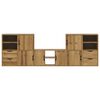 vidaXL 5-tlg. Wohnwand mit Stauraum ODDA Massivholz Kiefer