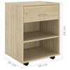 vidaXL Rollschrank Sonoma-Eiche 46x36x59 cm Holzwerkstoff