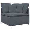 vidaXL Modulares Sofa Eckmodul mit Kissen Dunkelgrau 100 cm