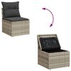 vidaXL Sofa Set mit Kissen 6 pcs Poly-Rattan