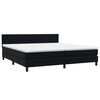 vidaXL Boxspringbett mit Matratze Schwarz 180x210 cm Samt