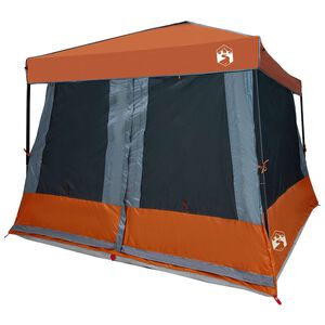 vidaXL Camping-Zelt-Set 2 stk. 5 Personen Grau und Orange