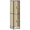 vidaXL Highboard Sonoma-Eiche 35,5x35x139 cm Holzwerkstoff Metall