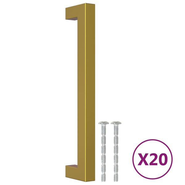 vidaXL M&ouml;belgriffe 20 Stk. Golden 160 mm Edelstahl