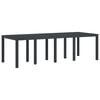 vidaXL Gartentisch Anthrazit 250 x 100 x 73 cm Poly-Rattan