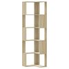 vidaXL Eck-B&uuml;cherregal 5 B&ouml;den Sonoma-Eiche 50x50x179 cm Holzwerkstoff