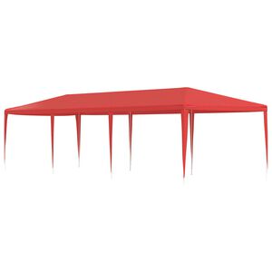 vidaXL Partyzelt Rot 900 x 300 x 255 cm PE und Stahl
