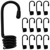 vidaXL Haken 12 Stk. Schwarz 10 mm x 5 cm Stahl