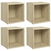 vidaXL TV-Schr&auml;nke 4 Stk. Sonoma-Eiche 37x35x37 cm Holzwerkstoff