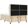 vidaXL Boxspringbett mit Matratze Creme 140 x 190 cm Stoff