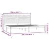 vidaXL Massivholzbett 200x200 cm