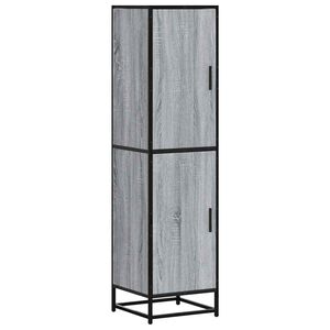 vidaXL Highboard Grau Sonoma 35,5x35x139 cm Holzwerkstoff und Metall