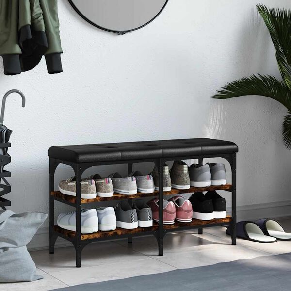 vidaXL Schuhbank R&auml;uchereiche 82x32x47 cm Holzwerkstoff