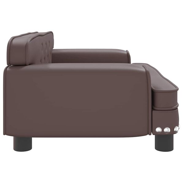 vidaXL Hundebett Braun 70x45x30 cm Kunstleder