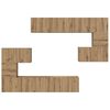 vidaXL TV-Schrankset Wandmontiert 8 pcs Artisan-Eiche Holzwerkstoff