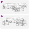 vidaXL Outdoor-Sofagarnitur mit Kissen 8 pcs Natur und Anthrazit