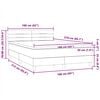 vidaXL Boxspringbett mit Matratze Hellgrau 160x210 cm Samt