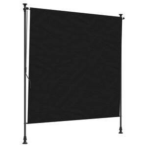 vidaXL Outdoor Rollo Schwarz 200 x 270 cm
