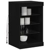 vidaXL Sideboard mit LED-Leuchten Schwarz 41x37x67 cm