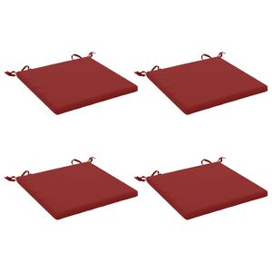 vidaXL 4-teilige Sitzkissen SOEST 4 stk. 100 % Polyester Weinrot