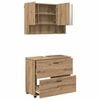 vidaXL Badezimmerm&ouml;bel-Set 2 Stk. Artisan-Eiche 76,5 x 35 x 64 cm