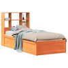vidaXL Massivholzbett ohne Matratze Wachsbraun 75x190 cm Kiefernholz