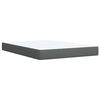 vidaXL Boxspringbett mit Matratze Dunkelgrau 140x190 cm Stoff