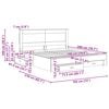 vidaXL Bettgestell mit Schubladen mit Kopfteil Holzwerkstoff
