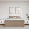 vidaXL Bettrahmen mit Matratze Cappuccino 180 x 200 cm Stoff