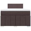 vidaXL Boxspringbett mit Matratze Dunkelbraun 120x200 cm Stoff